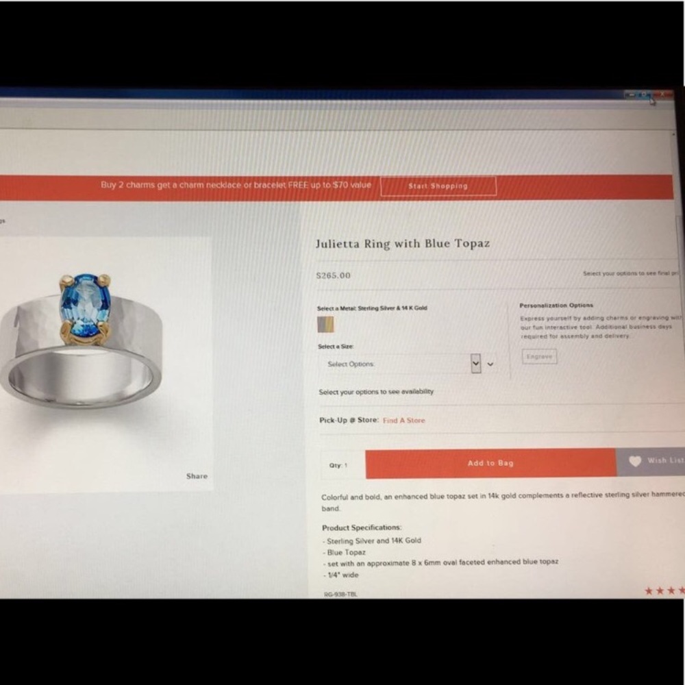 James Avery Topaz Juliette - Picture 6 of 6